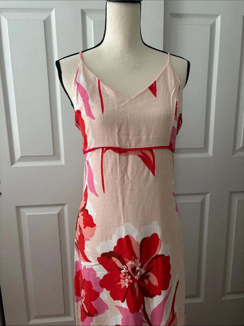 Pink Floral Maxi Dress